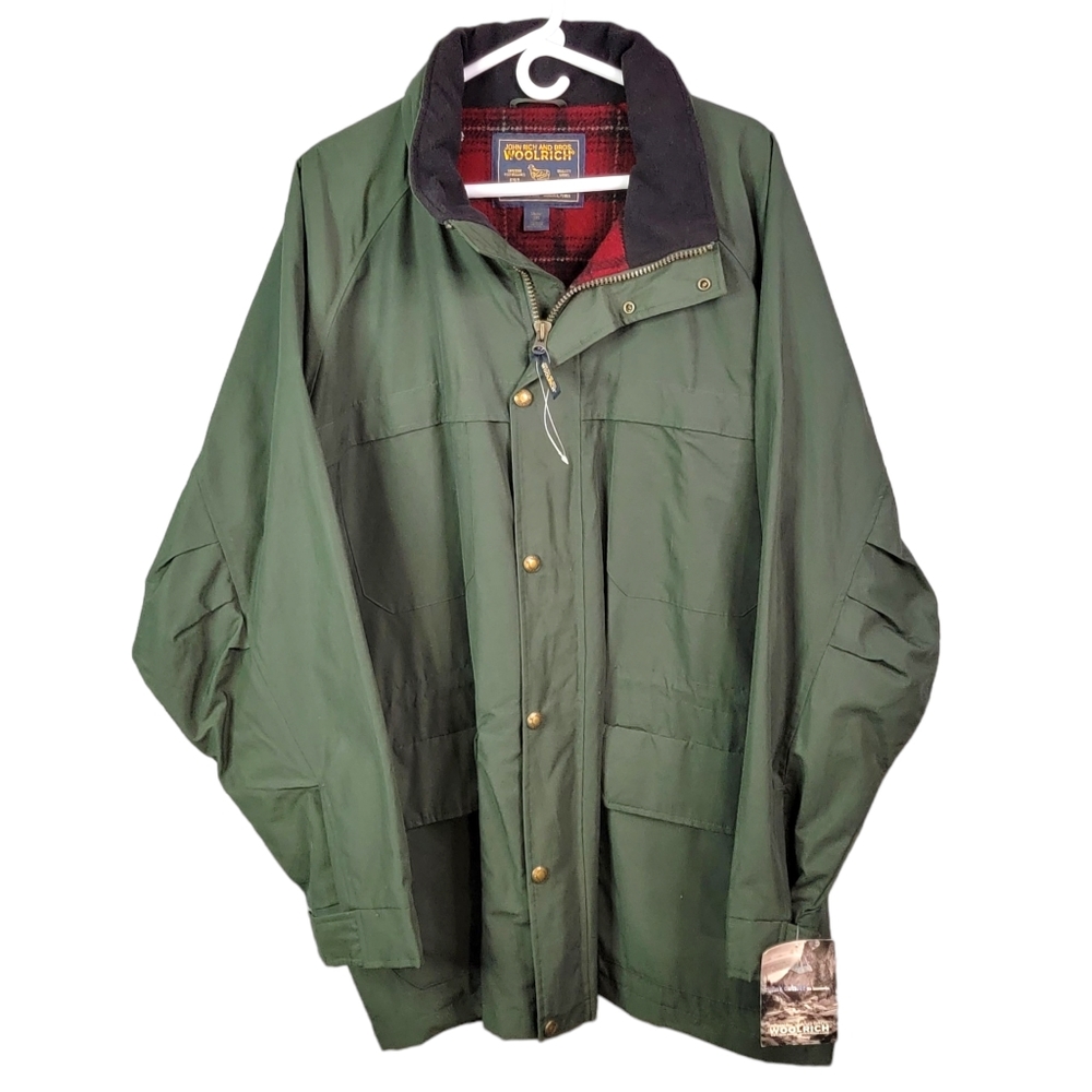 Woolrich Vintage Flannel Lined Three Season Outdoor All Weather Coat 2XL NWT